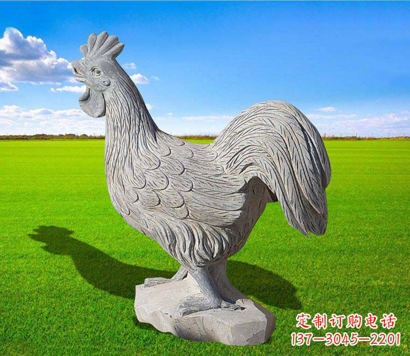 保定大理石公鸡雕塑精美的艺术瑰宝