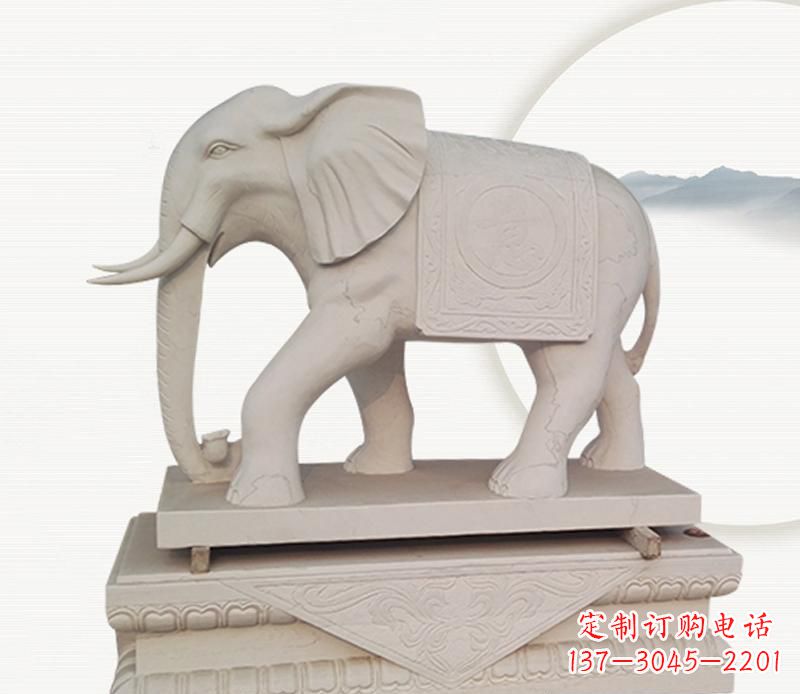 保定大理石公园大象雕塑