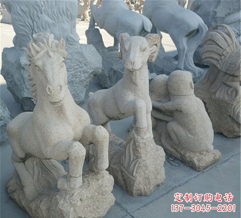 保定大理石公园动物雕塑