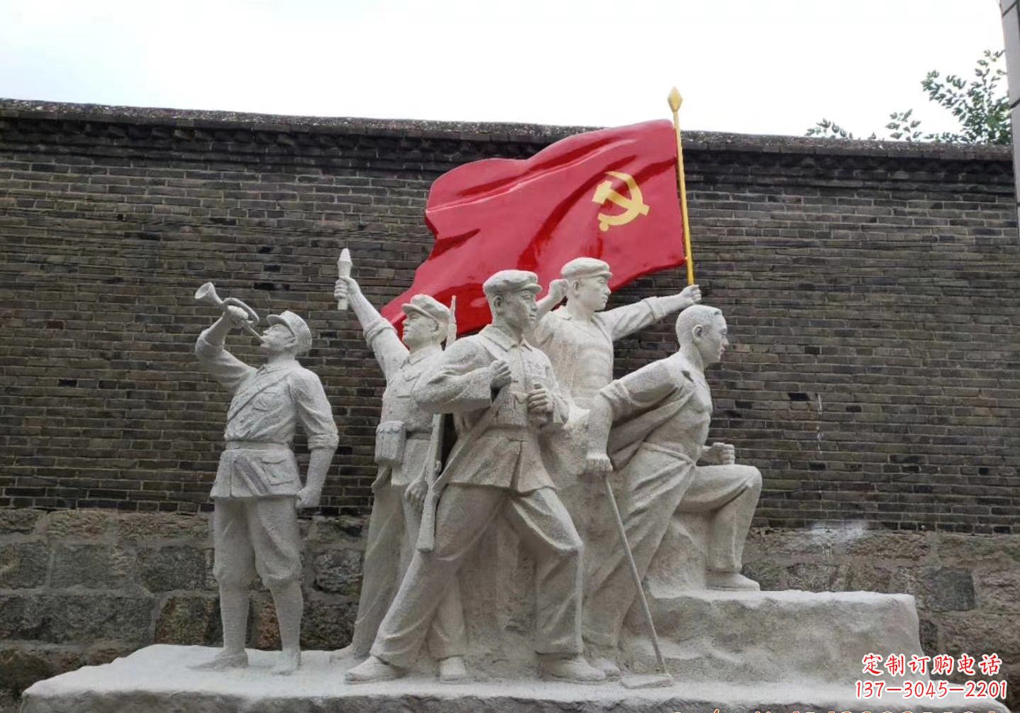 保定红军雕塑把热血革命历史永久留存