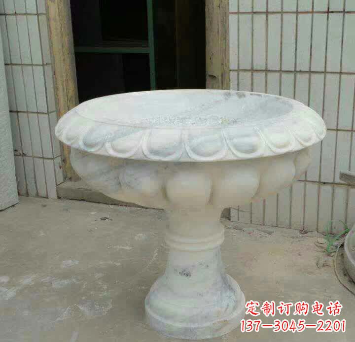保定大理石花盆雕塑 
