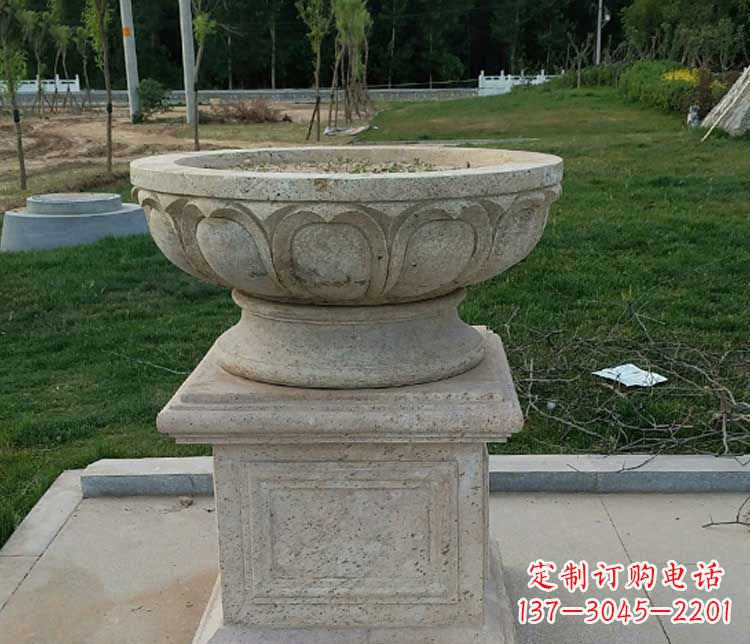 保定大理石花盆公园石雕_1