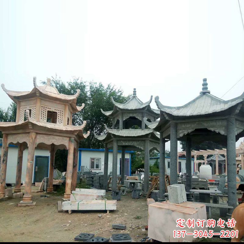 保定精美大理石凉亭雕塑