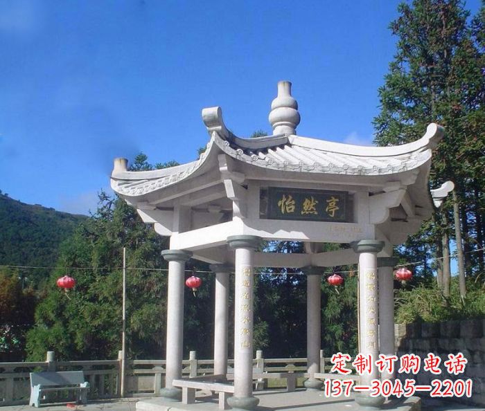 保定精美大理石凉亭雕塑