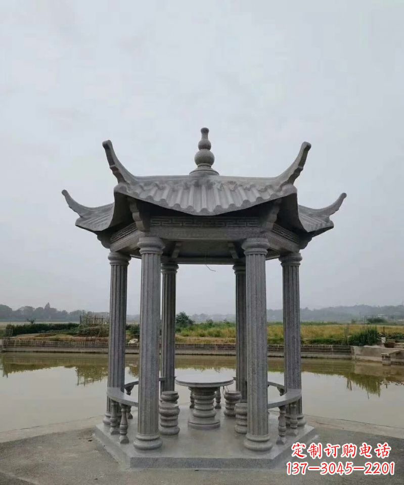 保定大理石凉亭石雕塑,优雅经典无双
