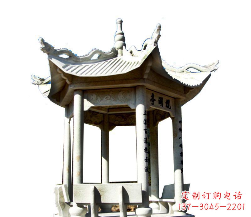 保定大理石凉亭石雕,历史韵味浓郁