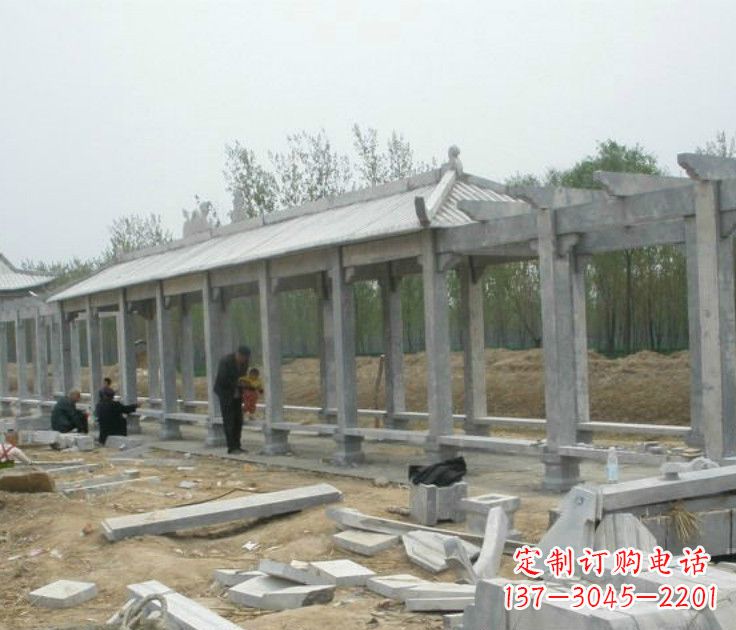 保定精美大理石凉亭雕塑
