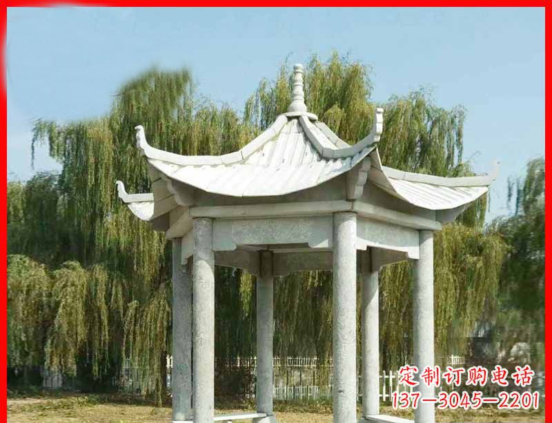 保定精美大理石凉亭雕塑