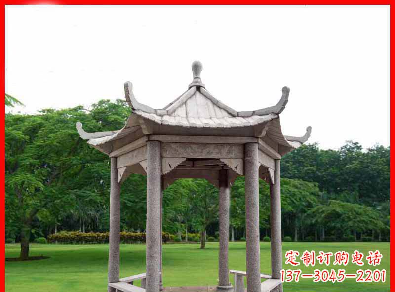 保定精致大理石凉亭雕塑