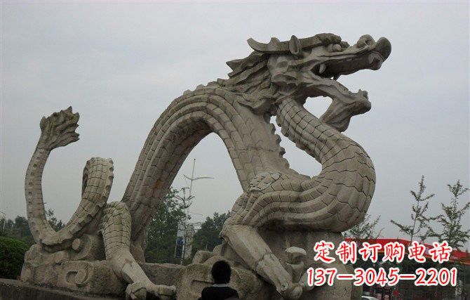 保定大理石龙雕塑,象征着力量与尊贵