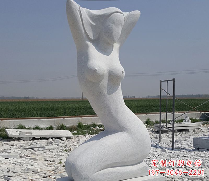 保定优雅大理石美女雕塑