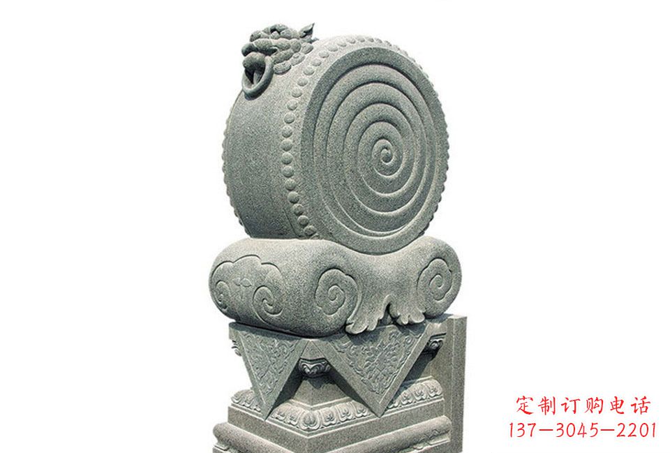 保定大理石门墩招财抱鼓石雕塑