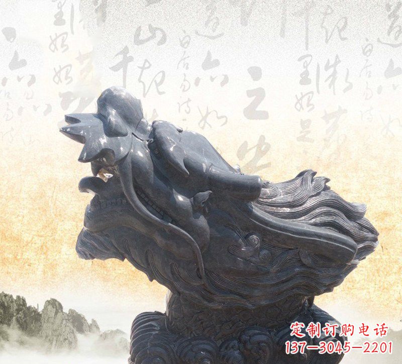 保定新潮大理石龙头雕塑