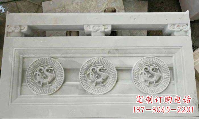 保定大理石青龙石浮雕走廊栏板