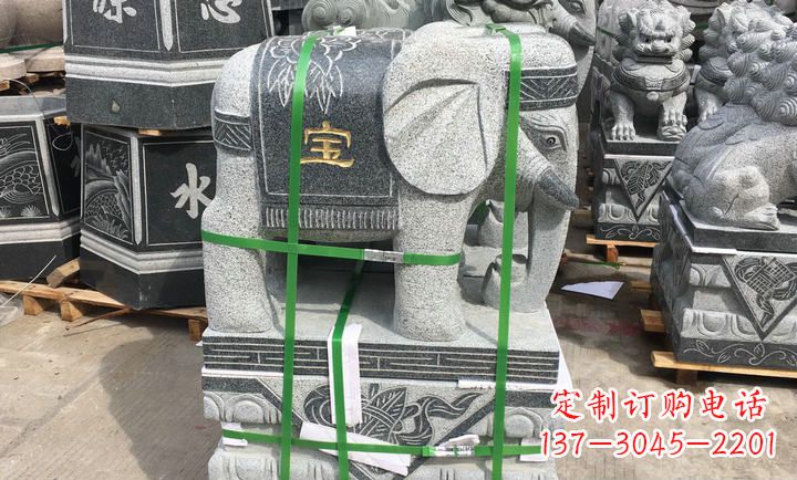 保定大理石大象门口石雕