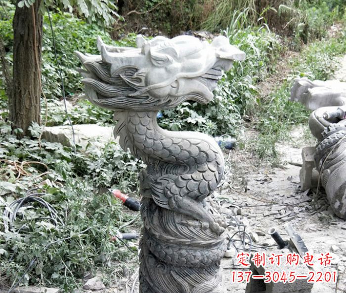 保定精美大理石生肖龙雕塑