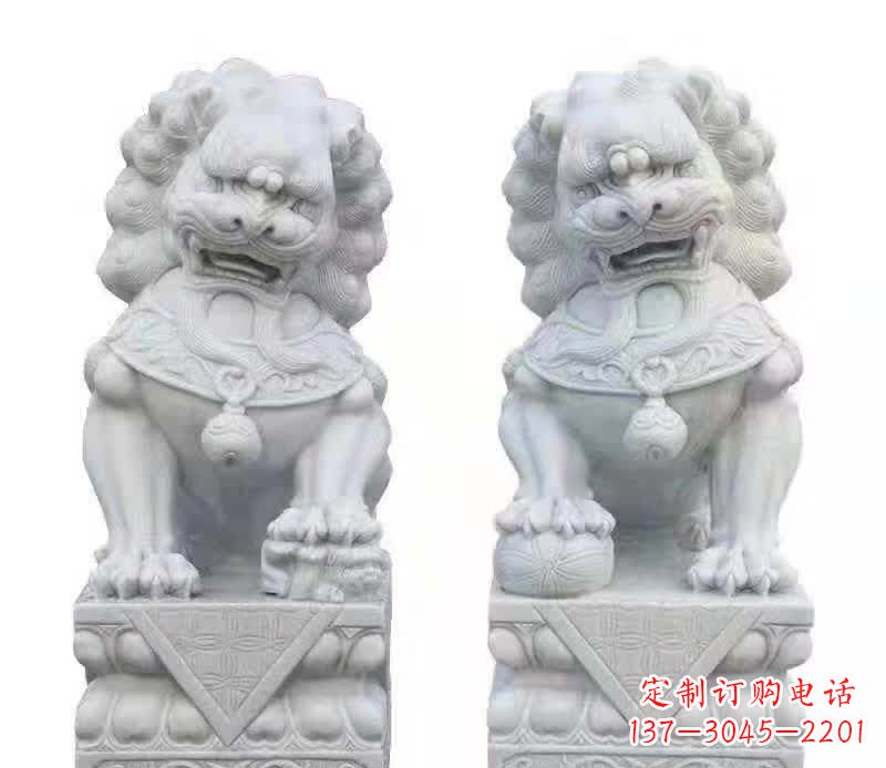 保定大理石狮子雕塑震撼视觉、传承文化