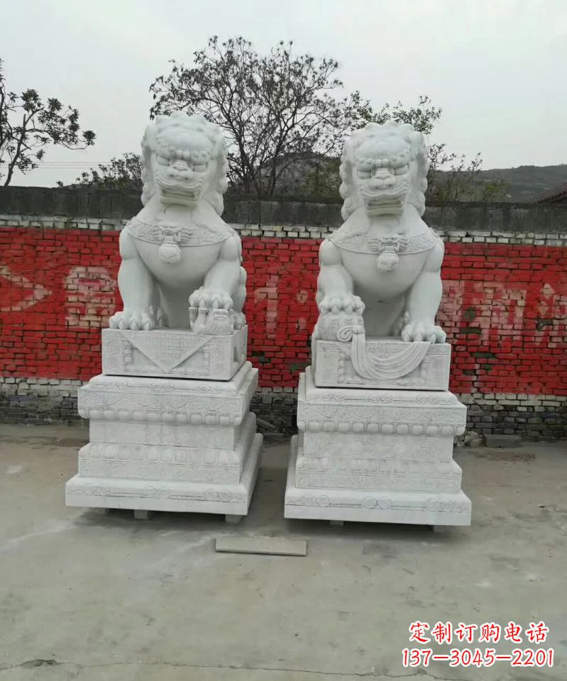 保定大理石狮子雕塑,精致而壮观