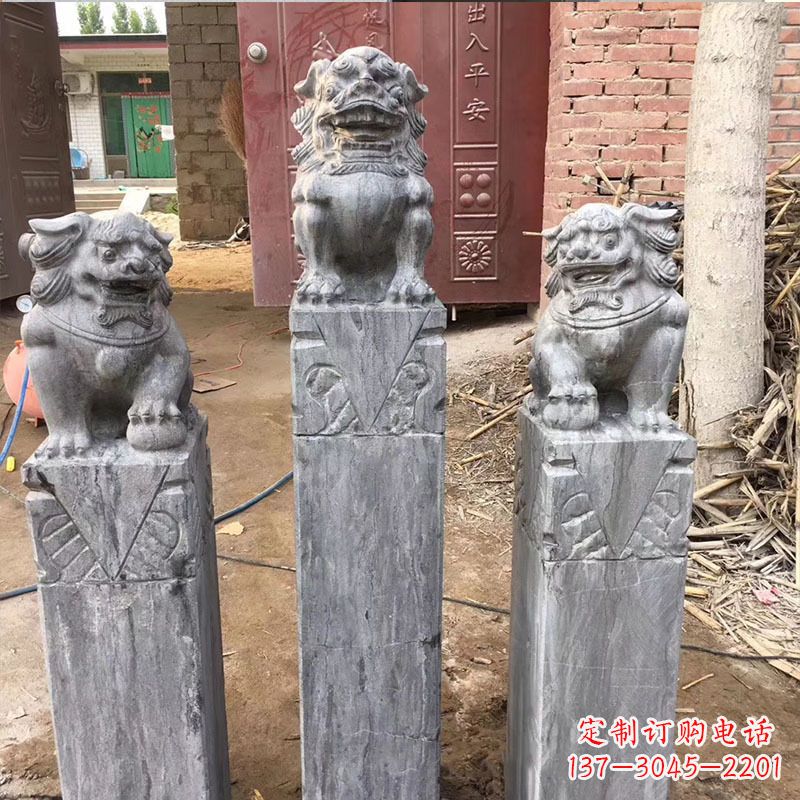 保定大理石栓马柱