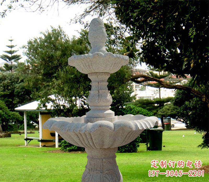 保定大理石双层喷泉公园石雕