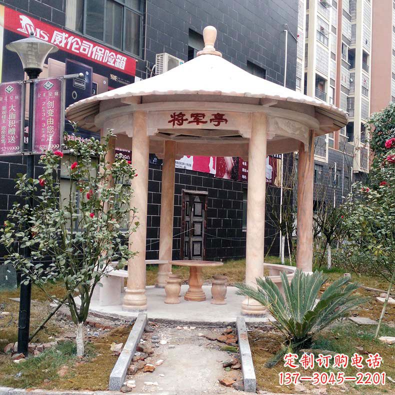 保定精美大理石凉亭雕塑