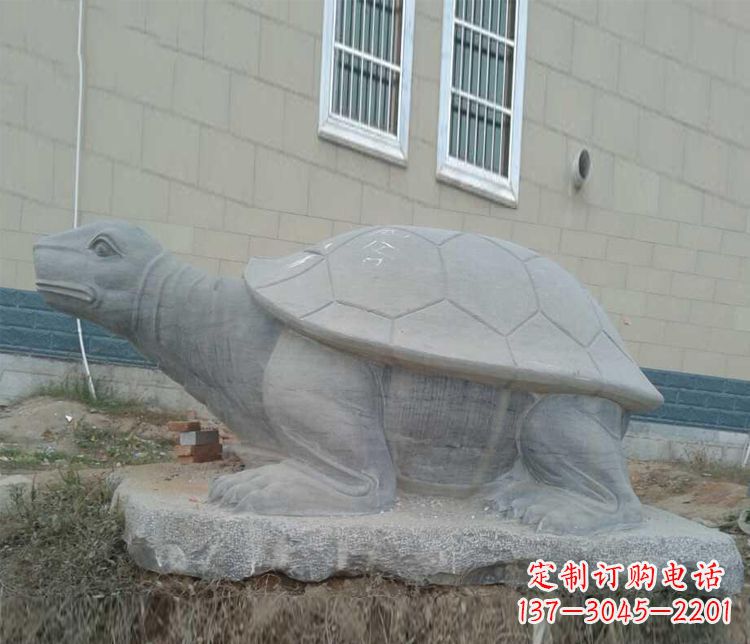 保定大理石乌龟石雕精美的古典风格装饰