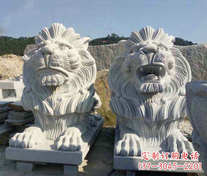 保定大理石西洋欧式石狮子雕塑