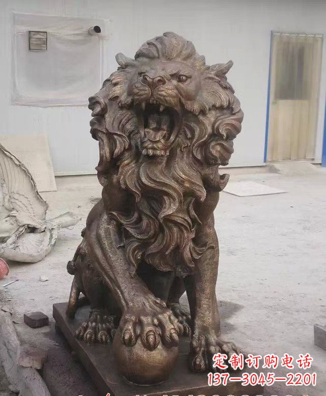 保定大理石狮子雕塑,演绎优雅狮子魅力