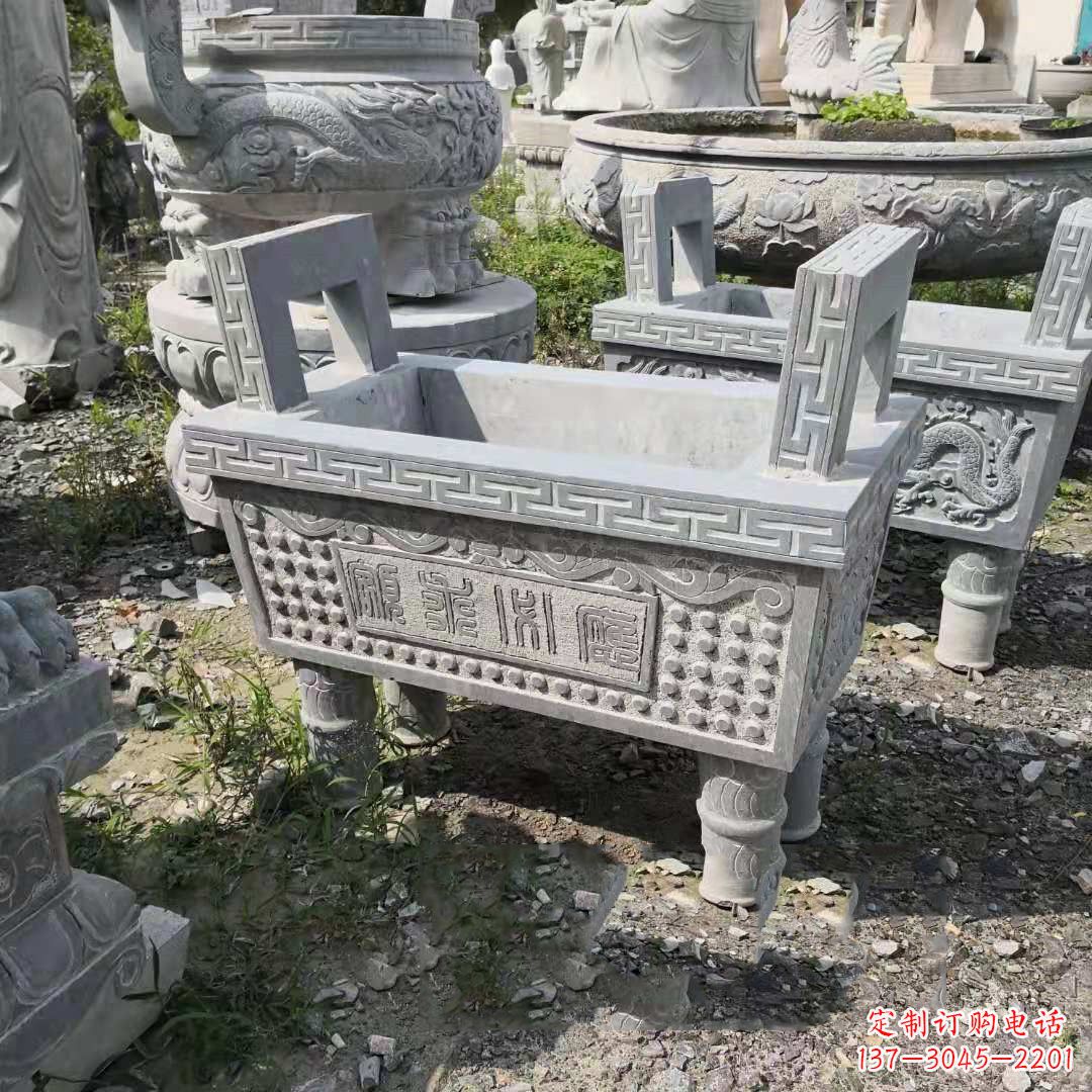 保定精美大理石香炉石雕