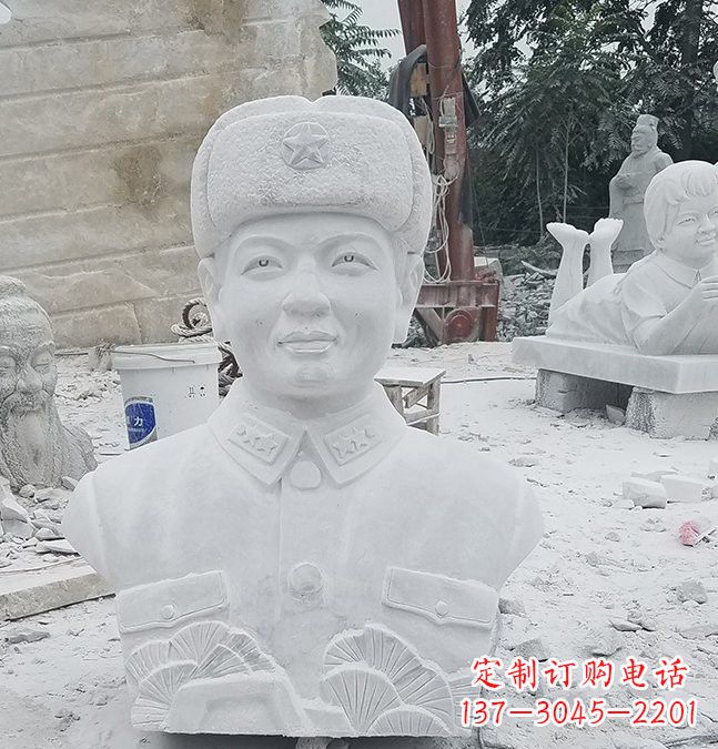 保定大理石校园雷锋头像雕塑