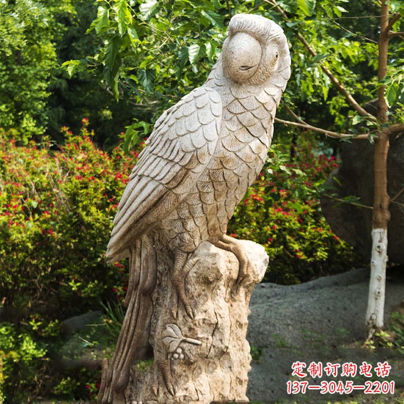 保定大理石鹦鹉雕塑,完美点缀生活空间