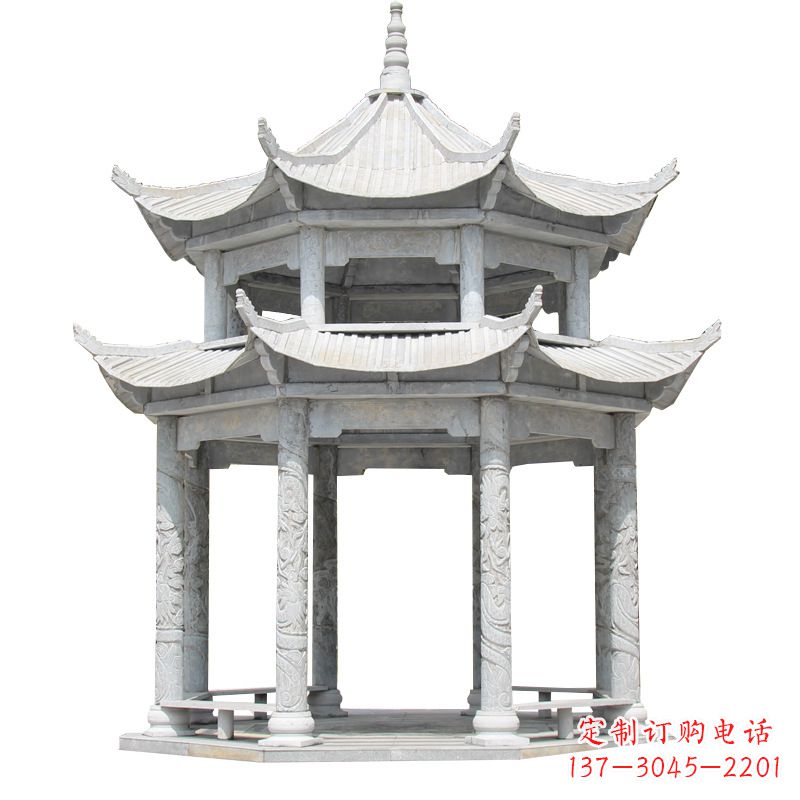 保定大理石古建凉亭雕塑