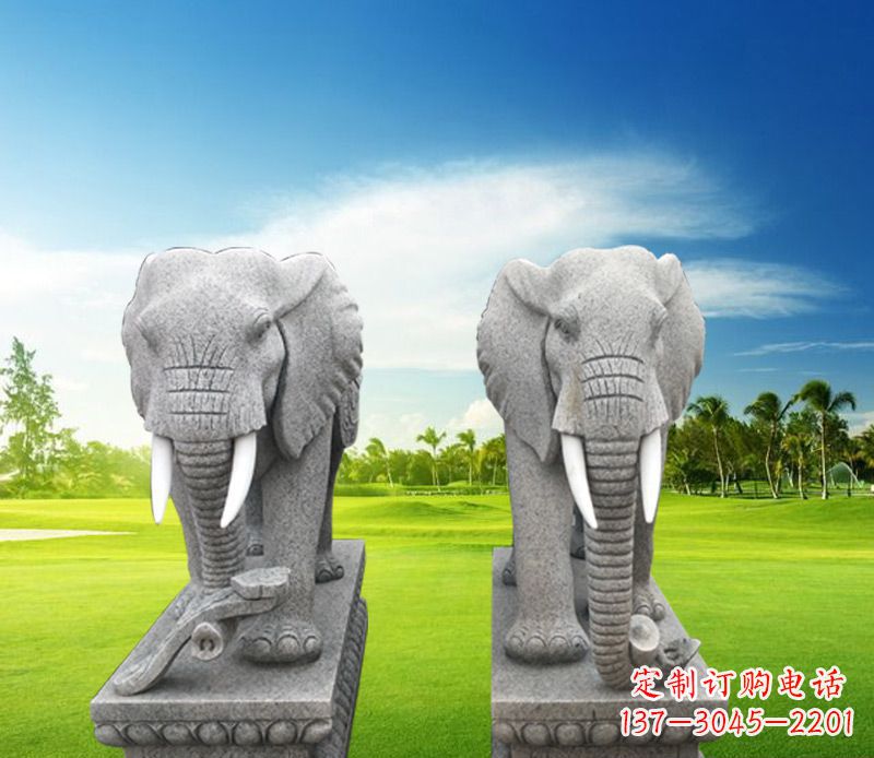 保定精美大象雕塑,招财进宝