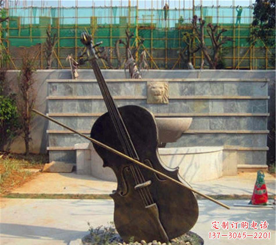 保定精美大提琴铜雕