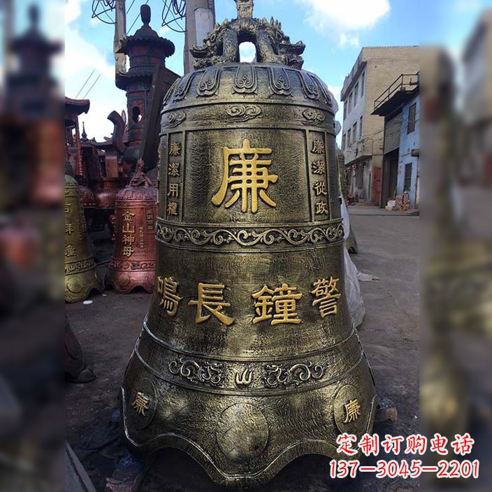 保定特色大型铜钟雕塑