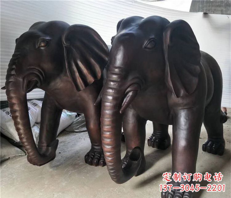 保定大象动物铜雕塑