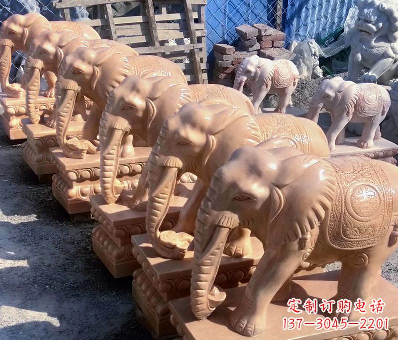 保定大象喷水石雕
