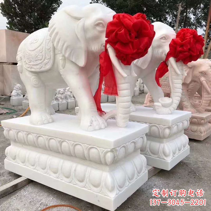 保定大象形象石雕塑