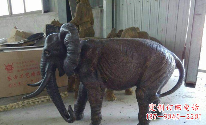 保定大象铜雕 动物雕塑