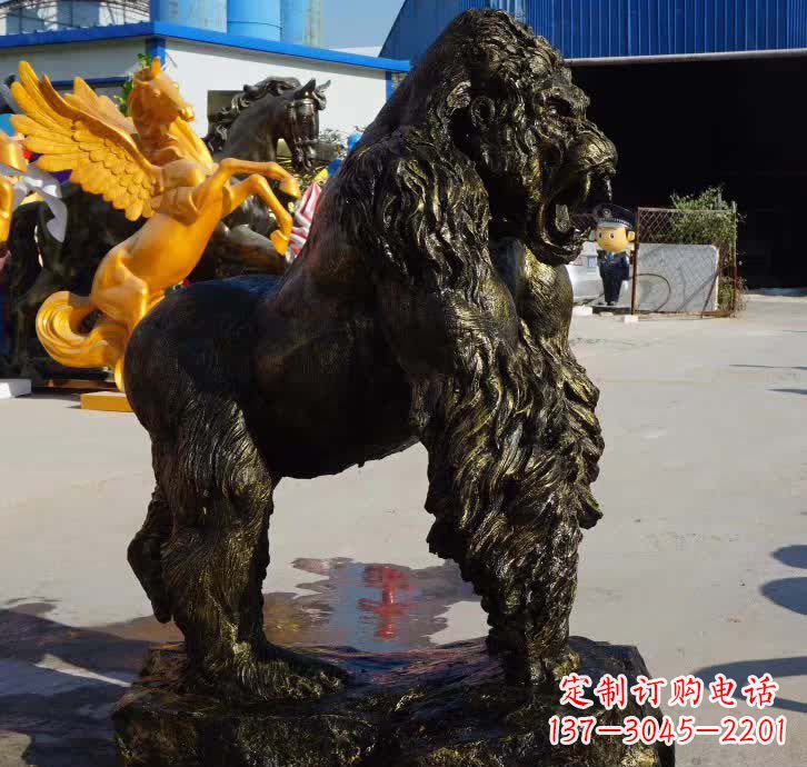 保定大猩猩铜雕塑——匠心细节臻完美