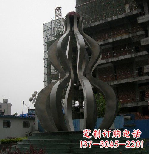 保定优雅大气的不锈钢葫芦雕塑