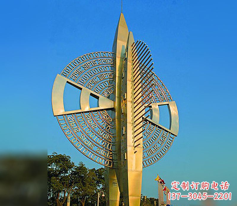 保定大型不锈钢风车雕塑