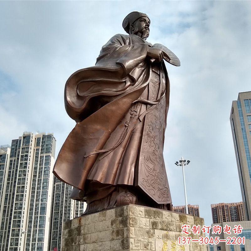 保定珍贵的雕塑艺术--诸葛亮卧龙先生