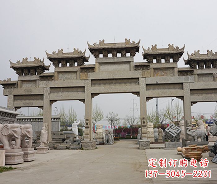 保定精美牌坊石雕定制