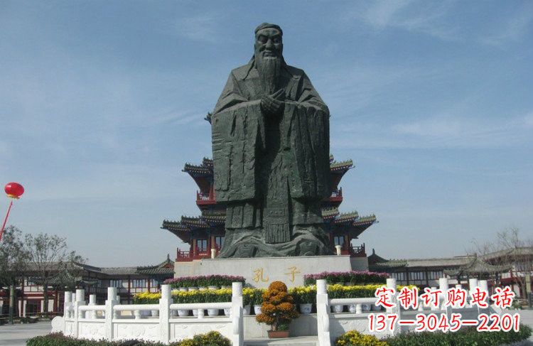 保定大型锻铜孔子雕像,非凡之美