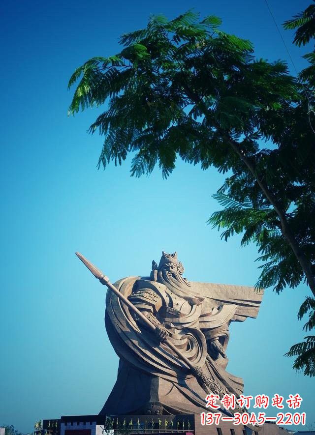 保定大型关公石雕 定制雕塑