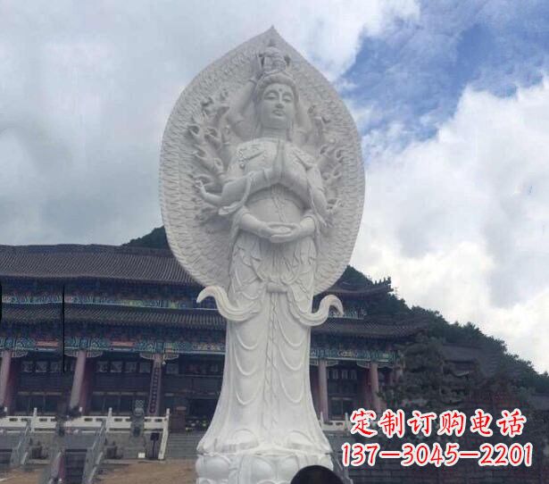 保定精美汉白玉观音雕塑