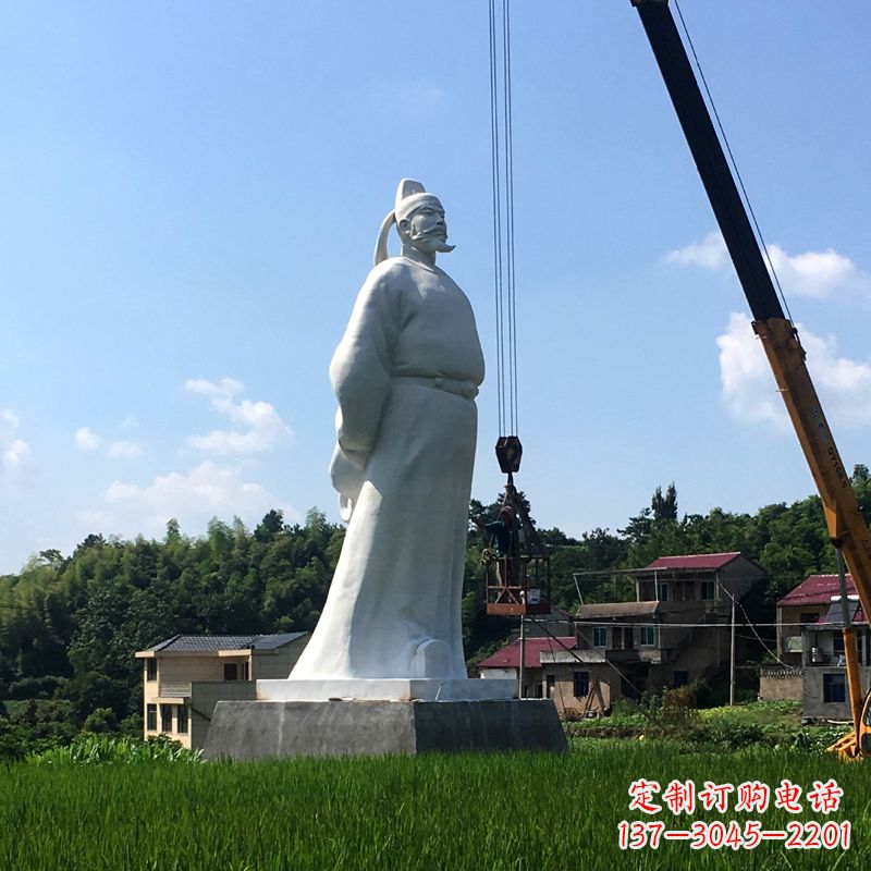 保定经典汉白玉诗仙李白石雕像