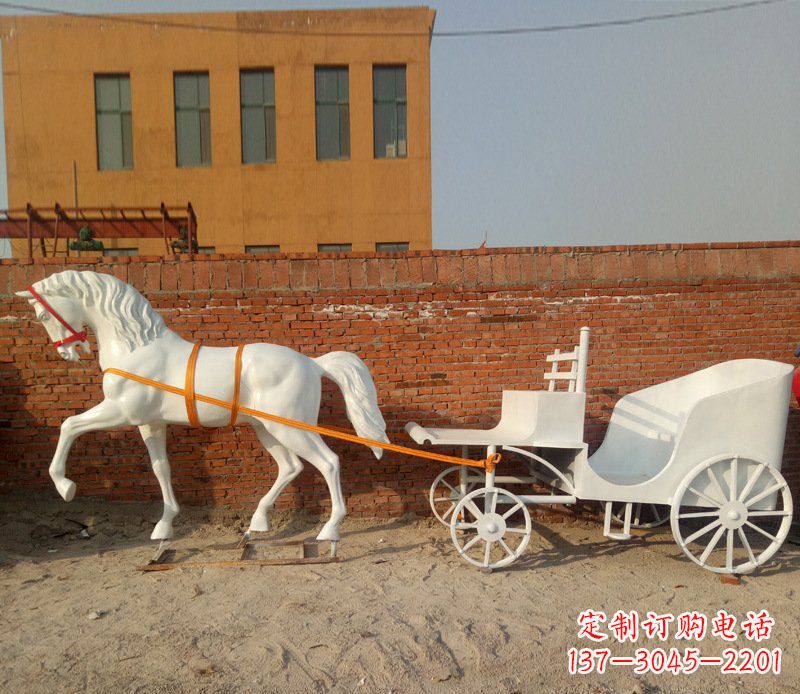 保定大型欧式马车动物铜雕塑