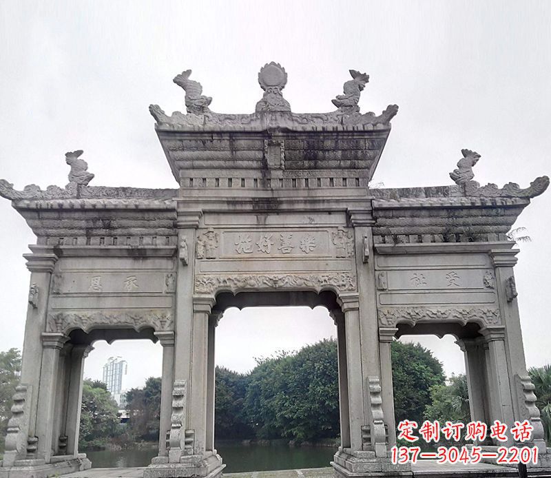 保定特色大型牌坊石雕